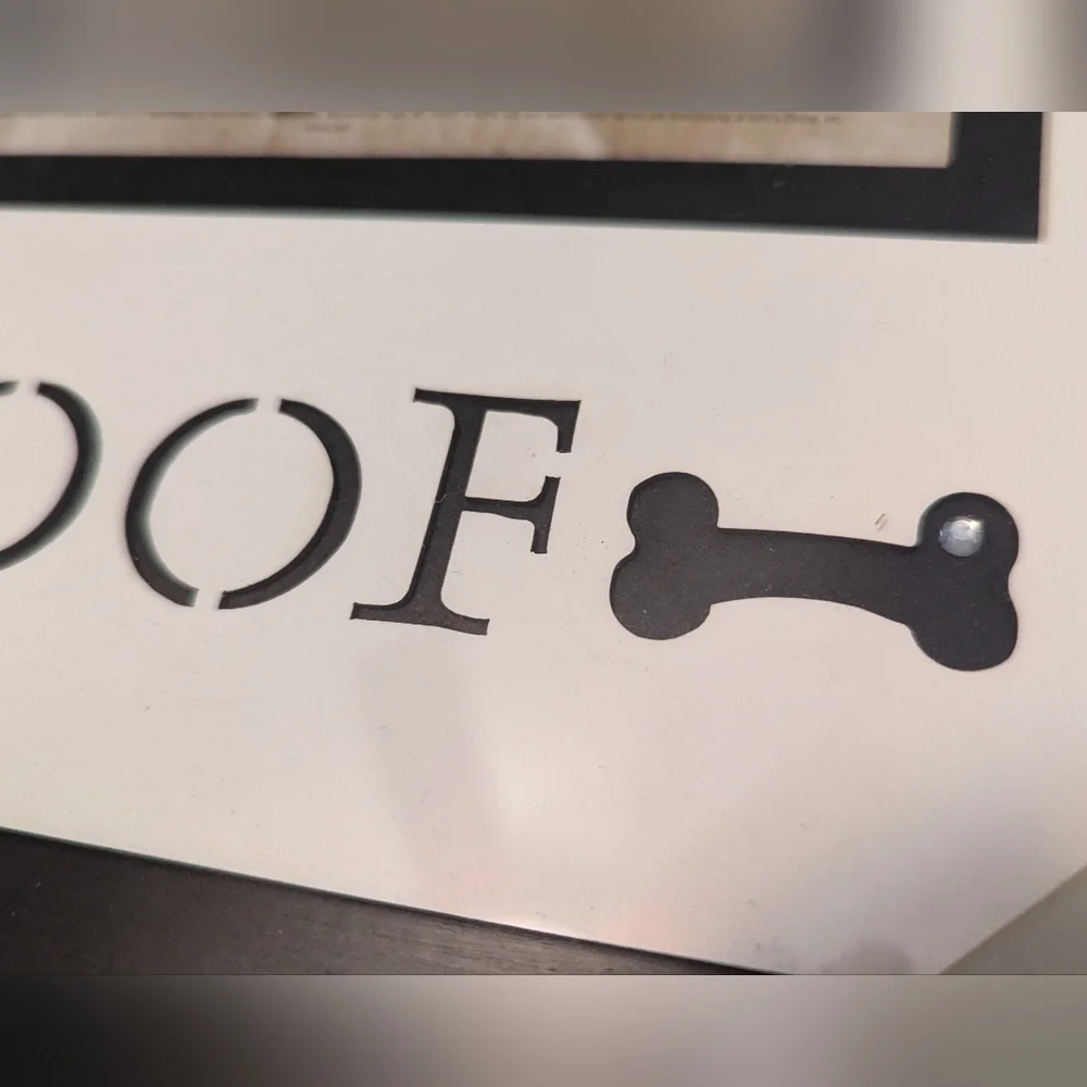 WOOF 4x6 Frame with Bling Dog Bone NIB